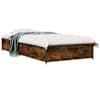 vidaXL Voodi raam Suitsutatud tamm 80 x 200 cm Tehispuit