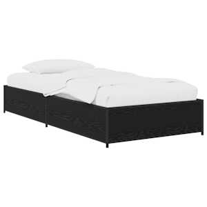 vidaXL Voodi raam Must tamm 80 x 200 cm Tehispuit