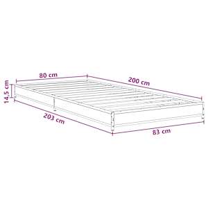 Rám postele Šedý Sonoma 80 x 200 cm Kompozitní dřevo - obrázek 8