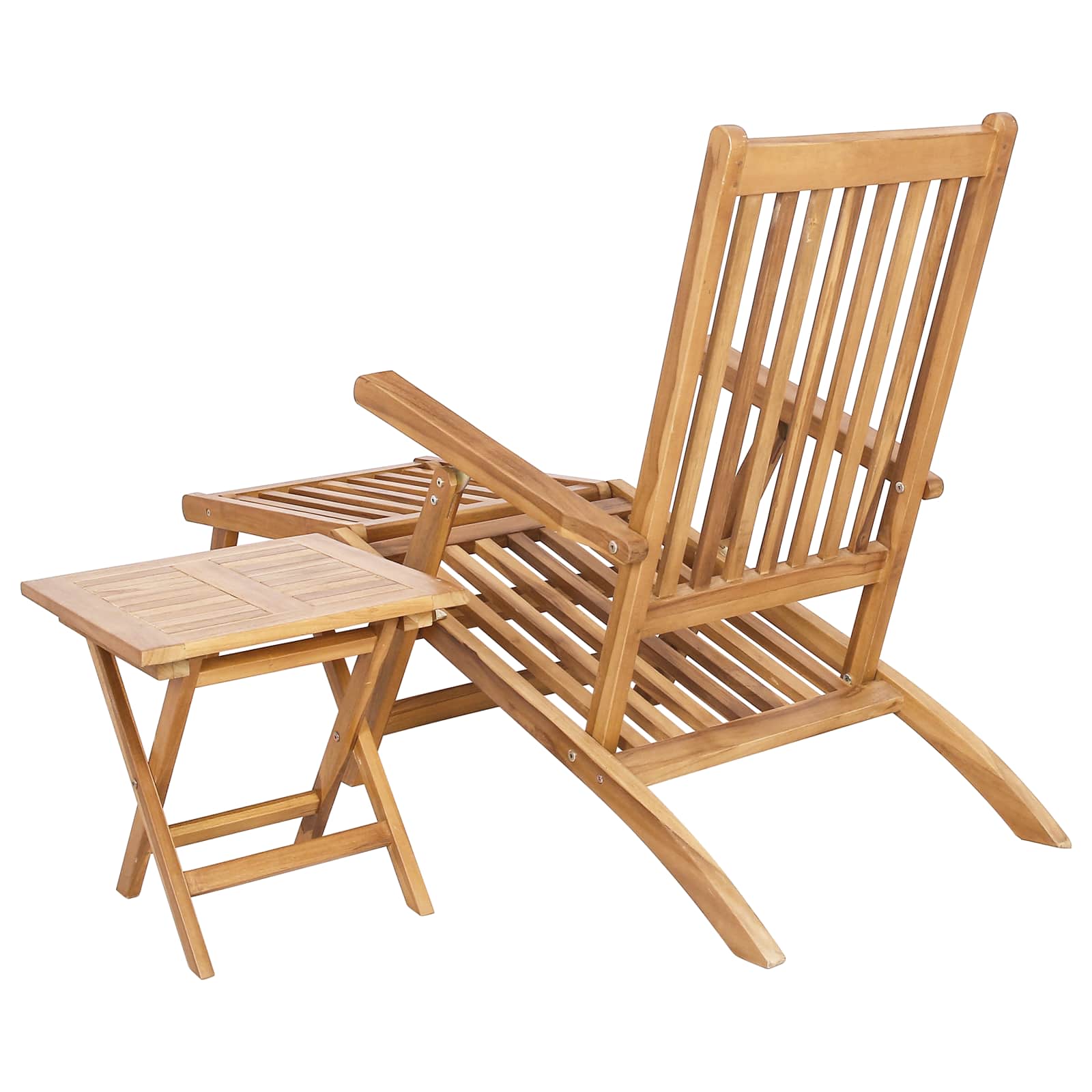 Vouwstoel met Tafel Naturel Massief Teakhout image 5