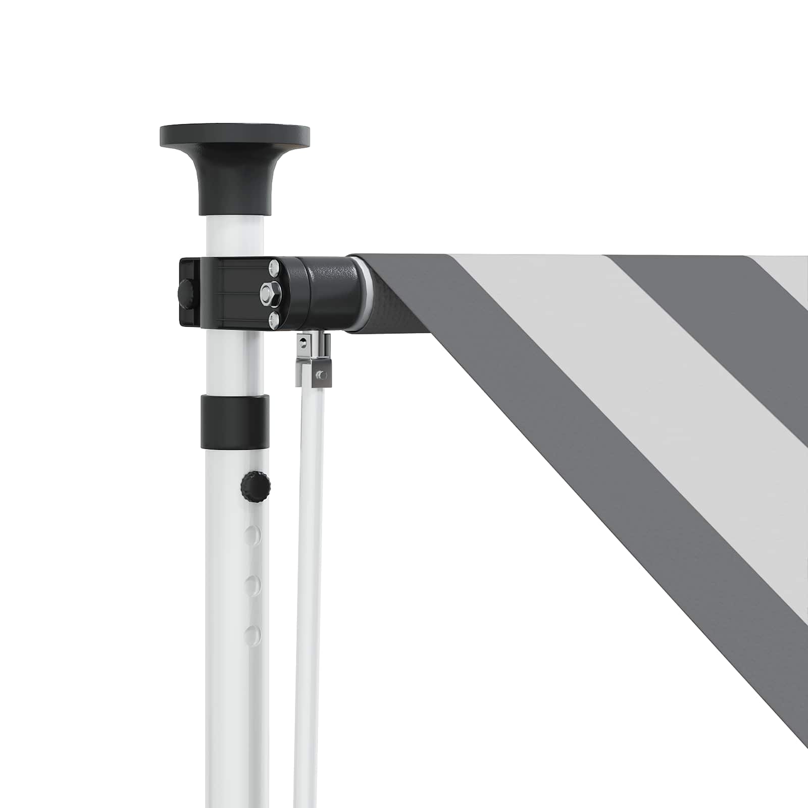 Handmatig uitschuifbare luifel Antraciet en Wit 100 cm image 4