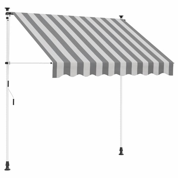 vidaXL Manuaalne kokkuklapitav varikatus Anthracite ja valge 300 cm