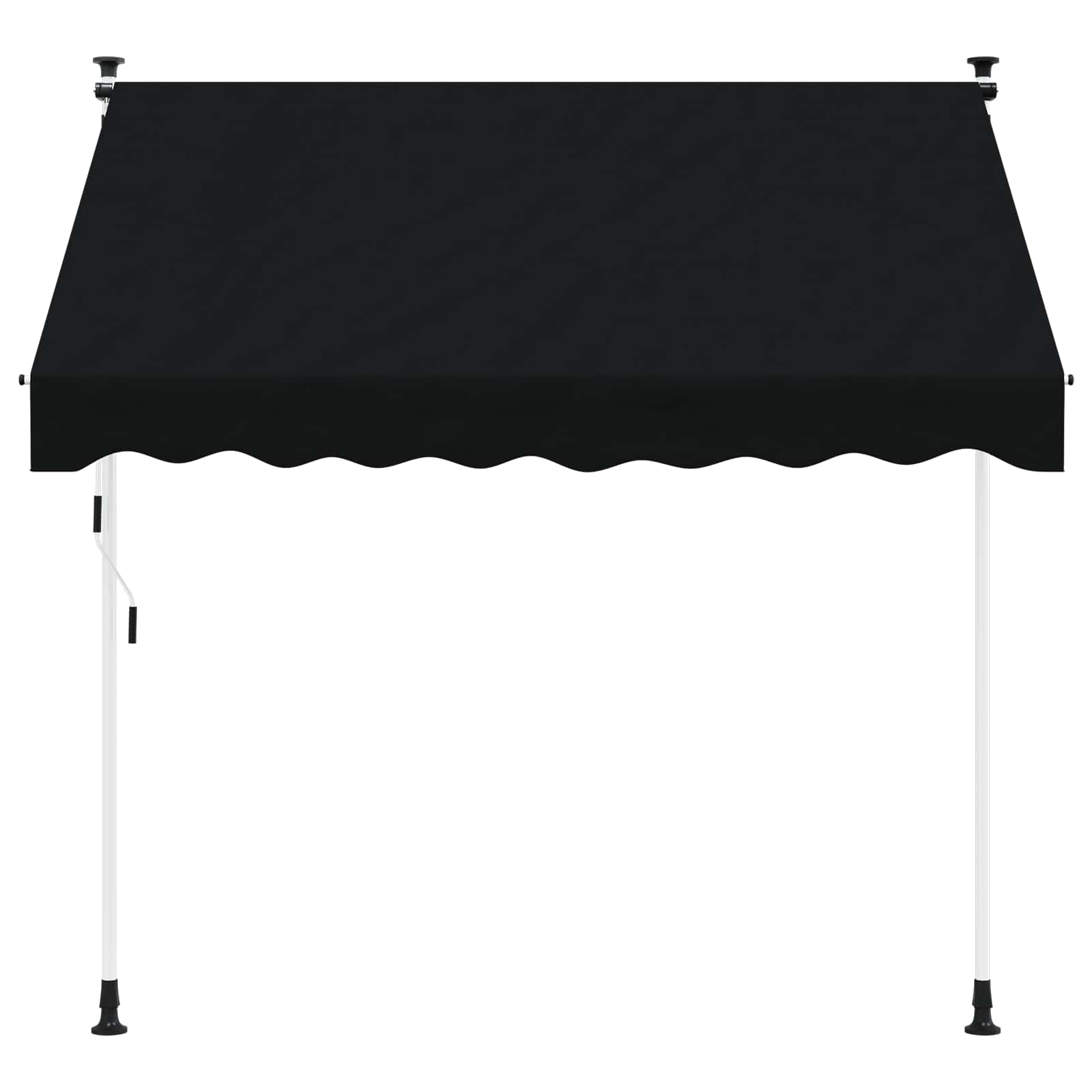 Handmatig uitschuifbare luifel Zwart 100 cm image 2