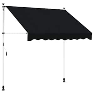 Manuální zatahovací markýza Černá 150 cm - obrázek 2
