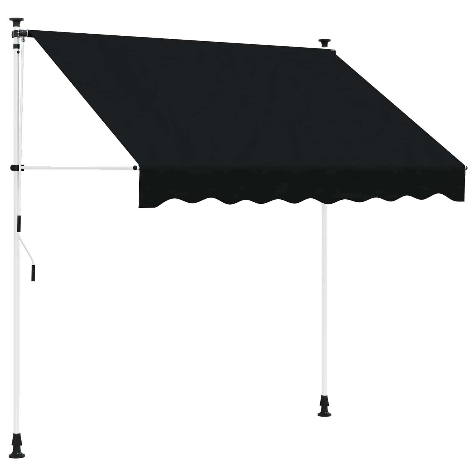 vidaXL Copertină retractabilă manuală Negru 300 cm