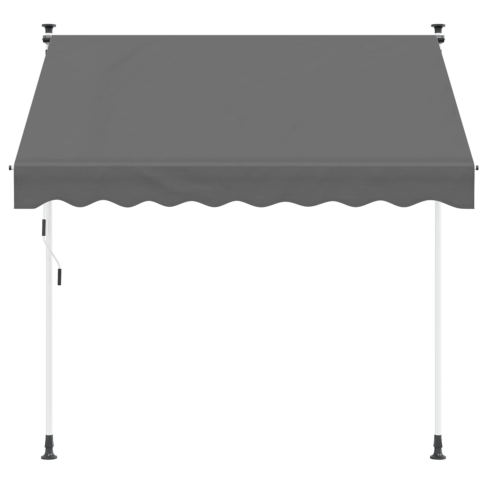 Handmatig uitschuifbare luifel Lichtgrijs 150 cm image 2