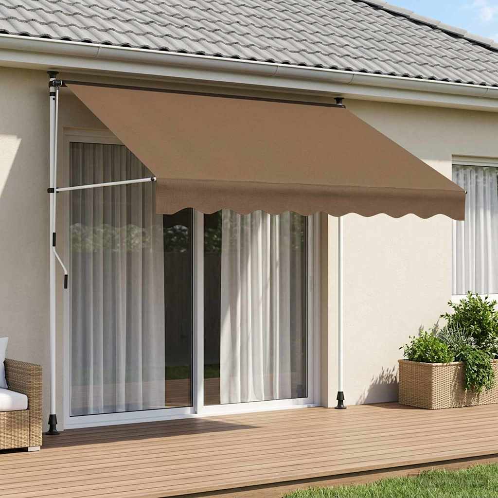 vidaXL Manuaalinen vedettävä varjo Taupe 150 cm