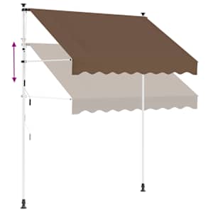 Manuální zatahovací markýza Taupe 250 cm - obrázek 6