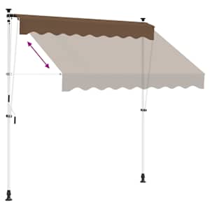 Manuální zatahovací markýza Taupe 250 cm - obrázek 7