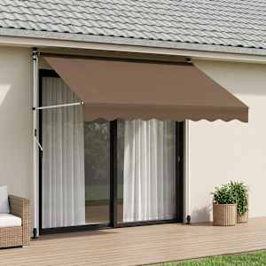 Manuální zatahovací markýza Taupe 300 cm - obrázek 1