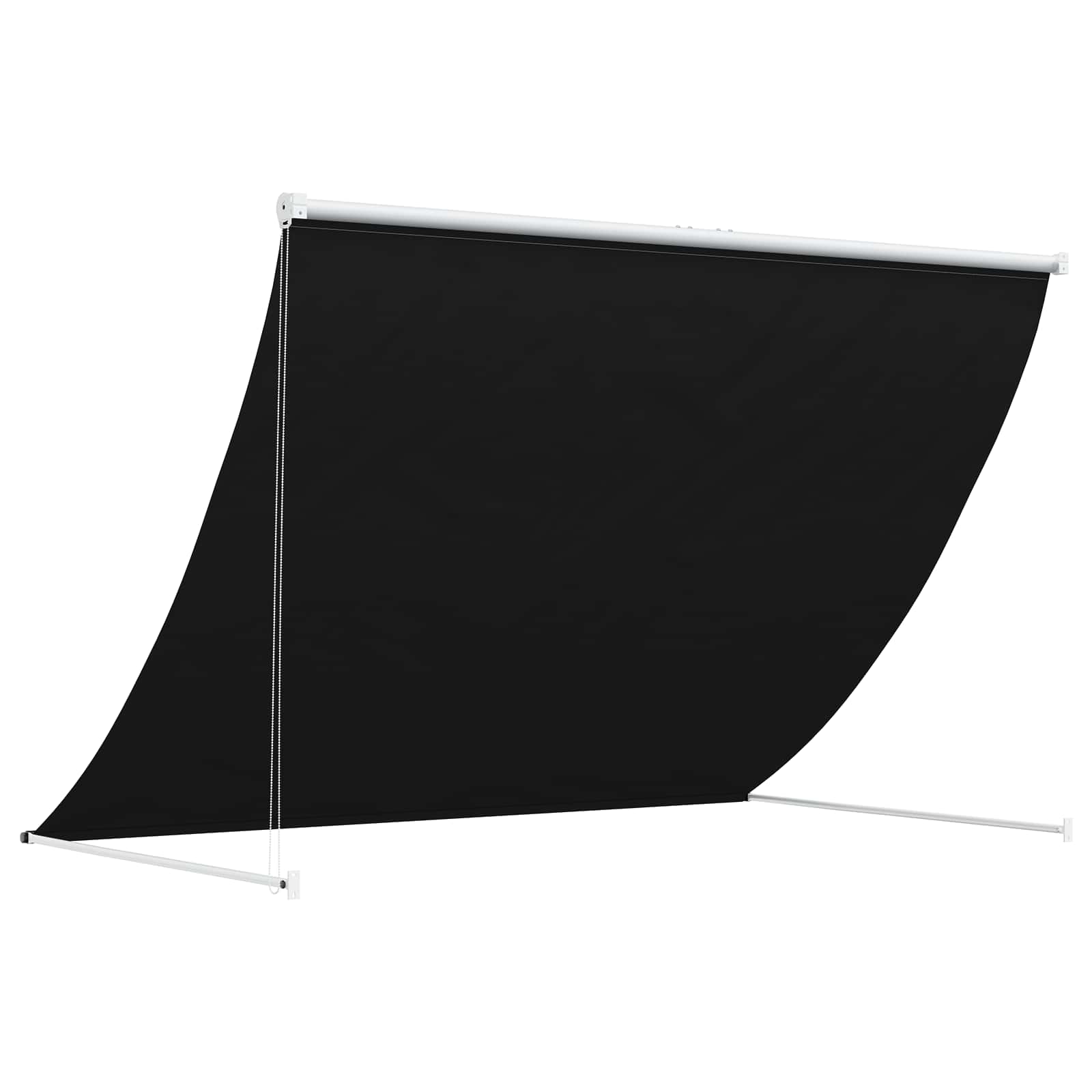 Markýza Černá 250 x 150 cm 180 g / m² polyester s PU povlakem - obrázek 3
