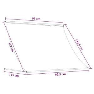 Markýza Hnědá 100 x 150 cm 180 g / m² polyester s PU povlakem - obrázek 7