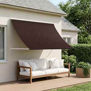 Markýza Hnědá 350 x 150 cm 180 g / m² polyester s PU povlakem - obrázek 1