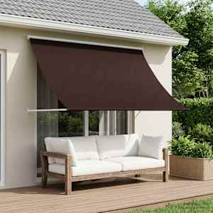 Markýza Hnědá 400 x 150 cm 180 g / m² polyester s PU povlakem - obrázek 1