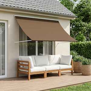 Senčnik Taupe 400 x 150 cm 180 g / m² poliester s PU premazom