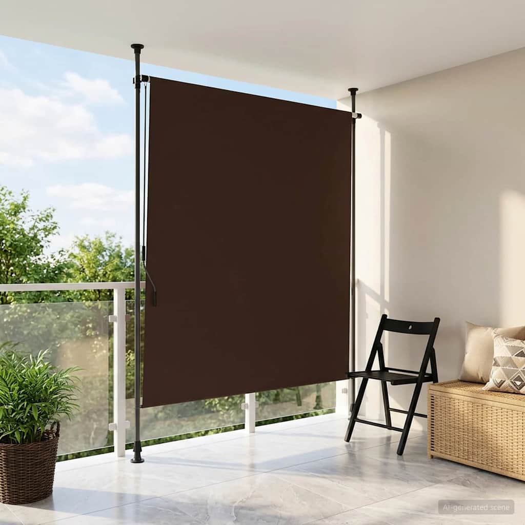 vidaXL Udendørs Rullegardin Brun 100 x 270 cm
