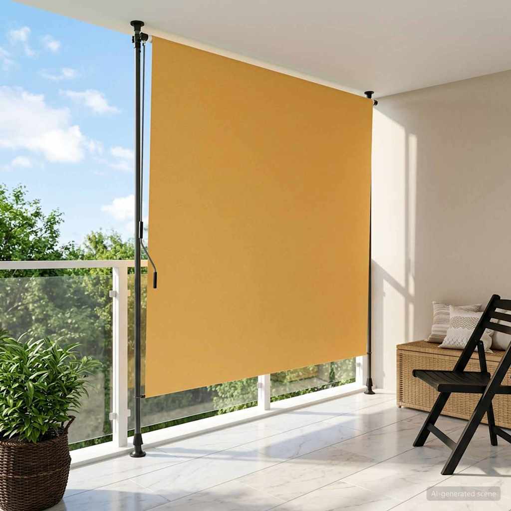 vidaXL Udendørs Rullegardin Sandfarvet 150 x 270 cm