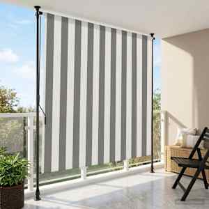 Zunanja Rolfa Antracitna in bela 100 x 270 cm