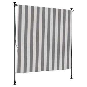 vidaXL V&auml;lis Rulli Kardin Anthracite ja valge 100 x 270 cm