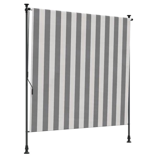 vidaXL V&auml;lis Rulli Kardin Anthracite ja valge 100 x 270 cm