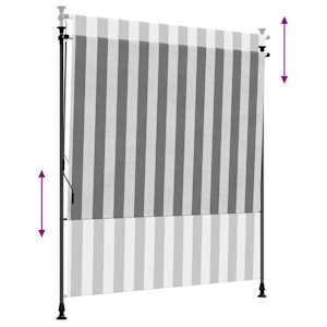 Venkovní Roleta Antracitová a bílá 100 x 270 cm - obrázek 5