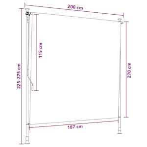 Venkovní Roleta Antracitová a bílá 200 x 270 cm - obrázek 7