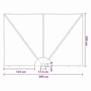 Zástěna na balkon 200 x 300 cm Polyester Obdélníkový - obrázek 6