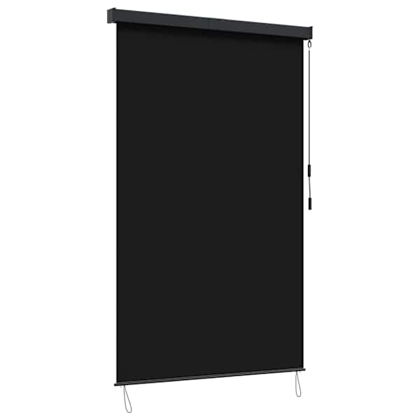 vidaXL Rulookardin Must 60 x 250 cm Kangas ja Alumiinium