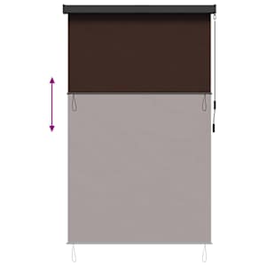 Roleta Hnědá 60 x 250 cm Textil a hliník - obrázek 8