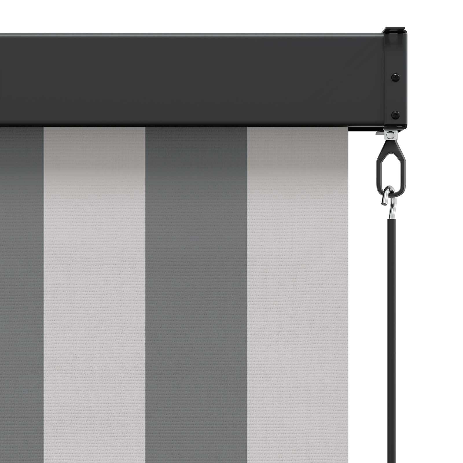 Rolgordijn Antraciet en Wit 60 x 250 cm Stof en Aluminium image 4