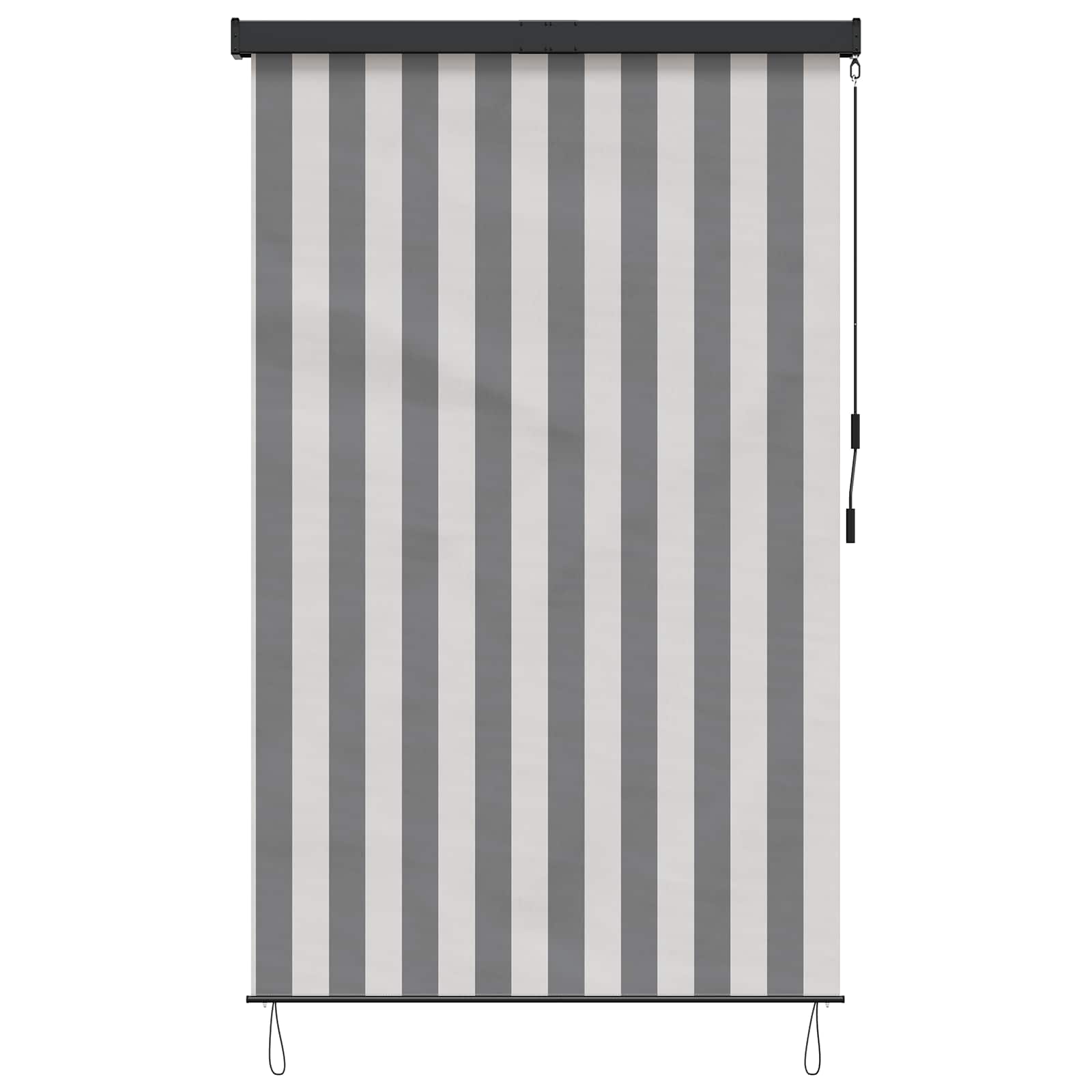 Rolgordijn Antraciet en Wit 60 x 250 cm Stof en Aluminium image 3