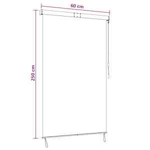 Roleta Antracitová a bílá 60 x 250 cm Textil a hliník - obrázek 10