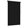 vidaXL Rulookardin Must 80 x 250 cm Kangas ja Alumiinium