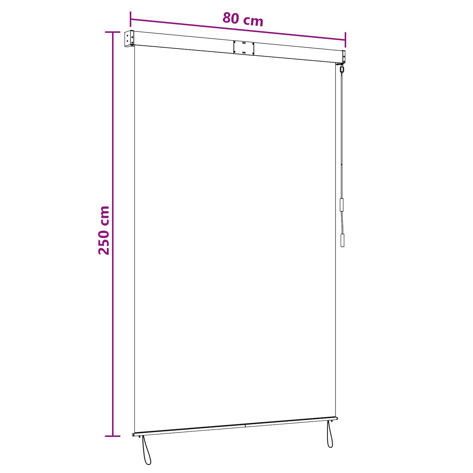 Roleta Hnědá 80 x 250 cm Textil a hliník - obrázek 9