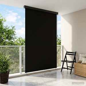 Roleta Černá 100 x 250 cm Textil a hliník - obrázek 1