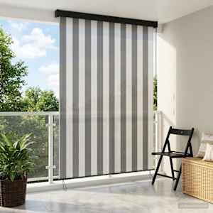Roleta Antracitová a bílá 100 x 250 cm Textil a hliník - obrázek 1