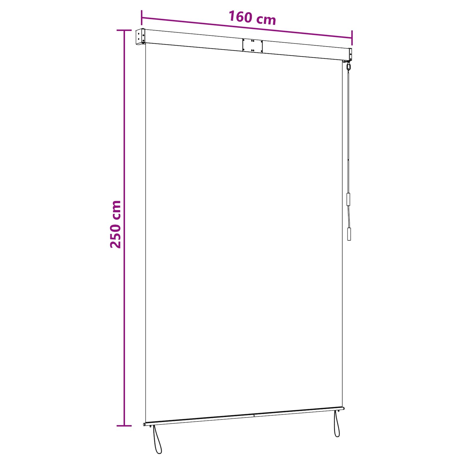 Rolgordijn Zwart 120 x 250 cm Stof en Aluminium image 9
