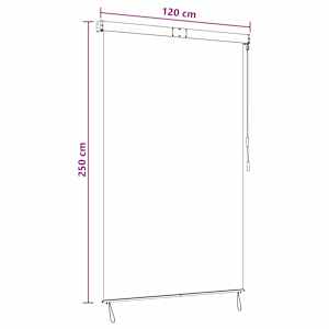 Roleta Hnědá 120 x 250 cm Textil a hliník - obrázek 10
