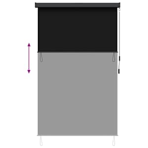 Roleta Černá 140 x 250 cm Textil a hliník - obrázek 8