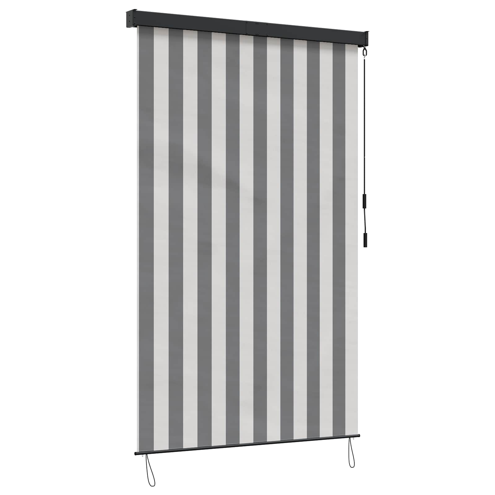 vidaXL Rulou textil Antracit și Alb 140 x 250 cm Țesătură și Aluminiu