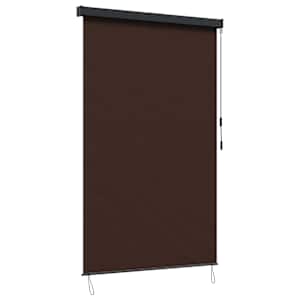 vidaXL Rulookardin Pruun 160 x 250 cm Kangas ja Alumiinium