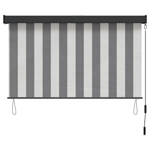 Roleta Antracitová a bílá 160 x 250 cm Textil a hliník - obrázek 3