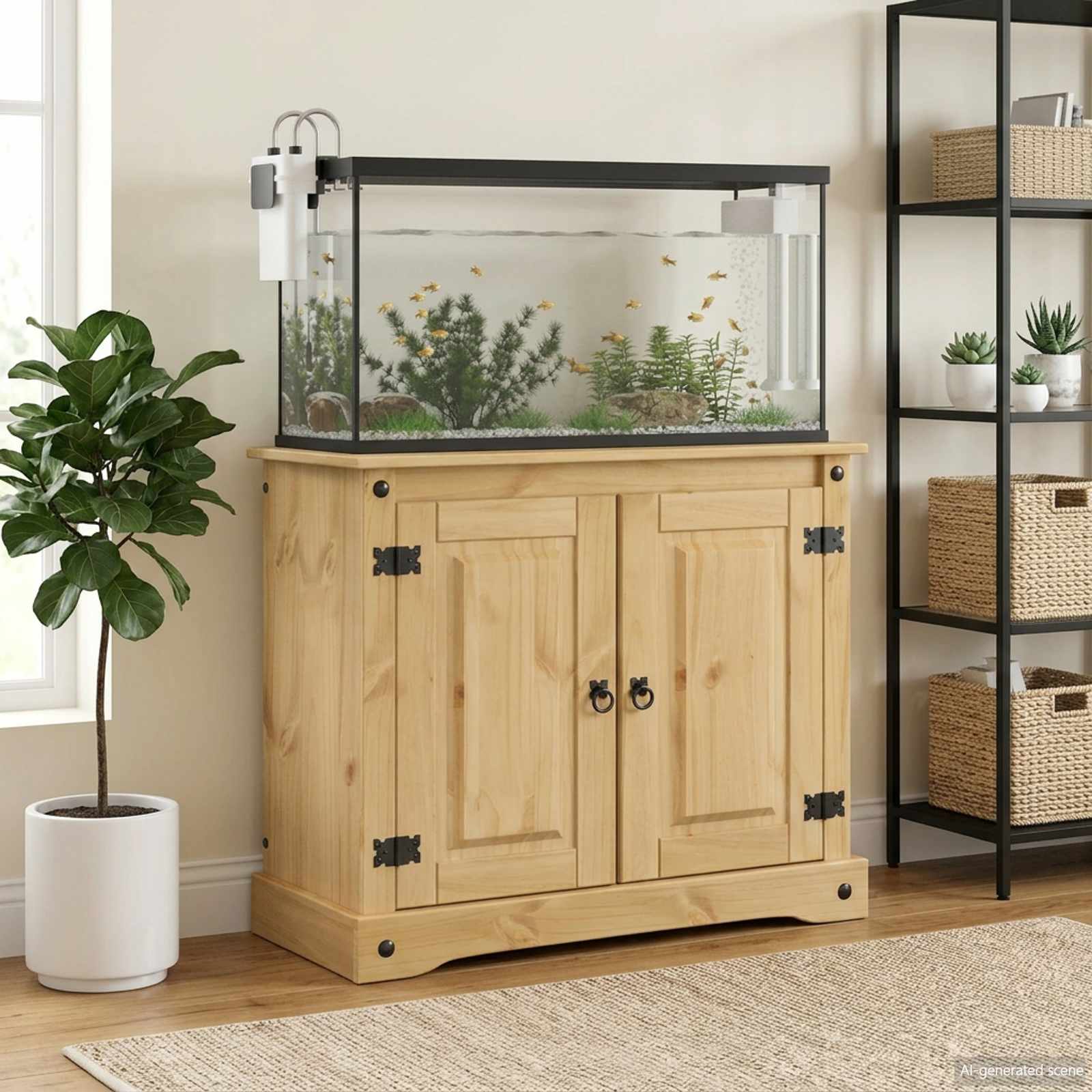 Aquarium Stand Corona Bruin 81,5 x 37 x 73 cm image 1