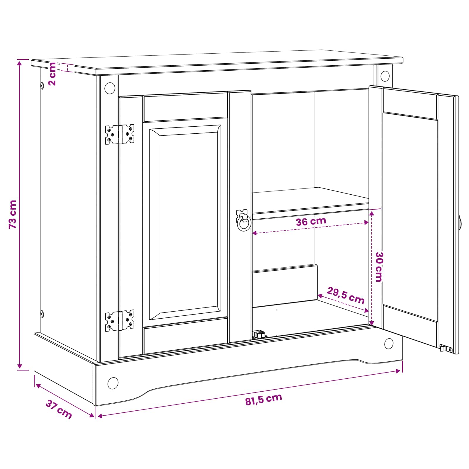 Aquarium Stand Corona Bruin 81,5 x 37 x 73 cm image 8