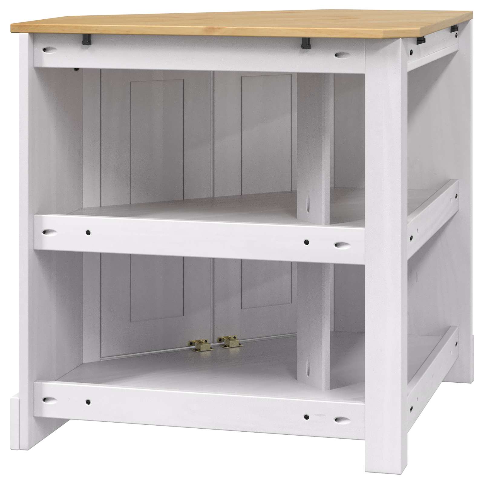 Aquarium Stand Corona Wit 70 x 70 x 73 cm Massief grenenhout image 6