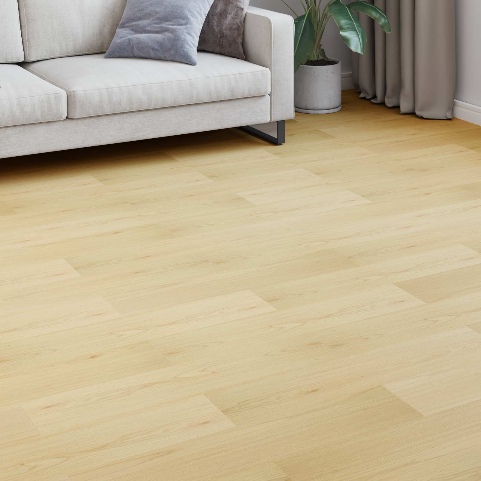 vidaXL Pardoseală Laminată 5 pcs Bej Moale 101 x 20 x 0,8 cm