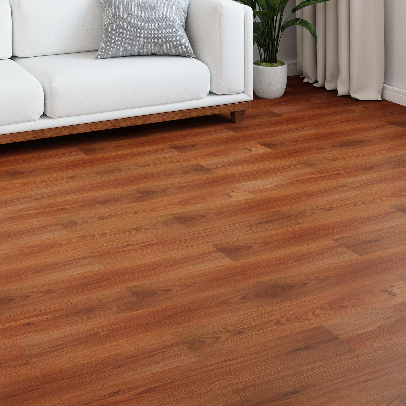 vidaXL Pardoseală Laminată Maro Miere 101 x 20 x 0,8 cm 15 pcs