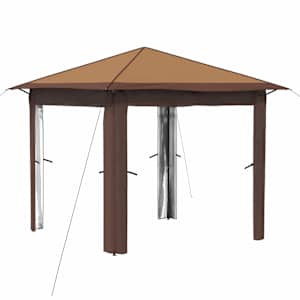 vidaXL Gazebo ilma k&uuml;lgseinata 2,6 x 2,6 m Bež ja pruun