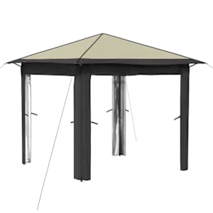 vidaXL Gazebo ilma k&uuml;lgseinata 2,6 x 2,6 m Kreem ja antriit