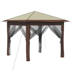 vidaXL Gazebo nelja k&uuml;lgseina ka 2,6 x 2,6 m Kreem ja pruun